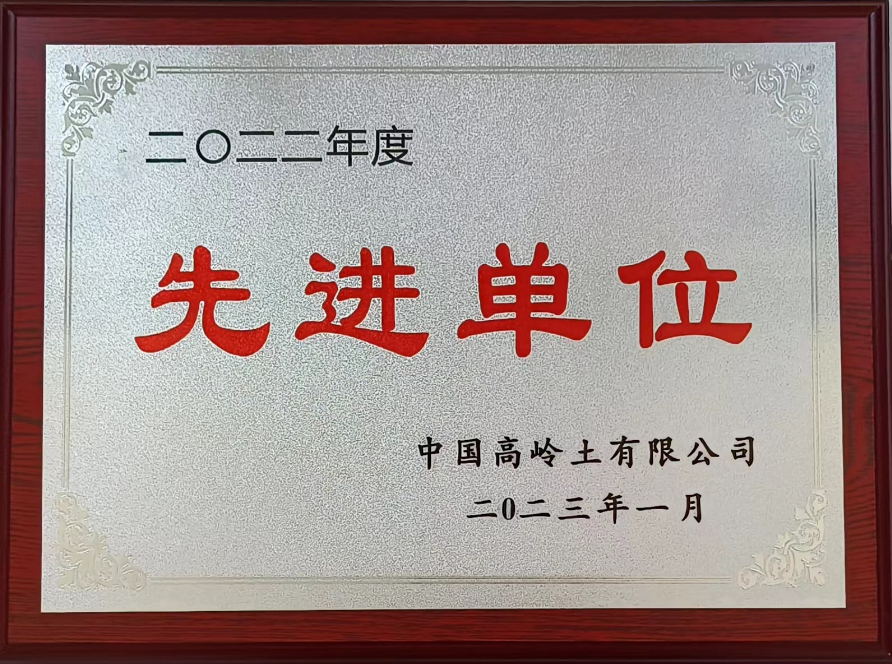 中國高嶺土先進單位